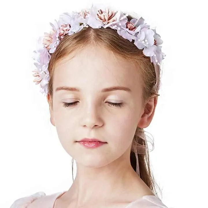 عصابة شعر على شكل زهرة للفتيات الحوريات . Flower Hairband for Girls Mermaid Hair Accessories