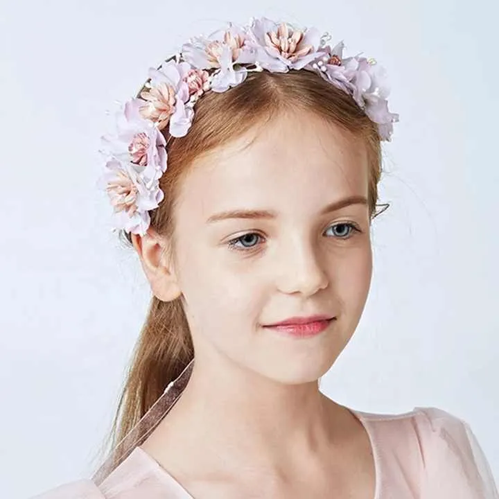 عصابة شعر على شكل زهرة للفتيات الحوريات . Flower Hairband for Girls Mermaid Hair Accessories