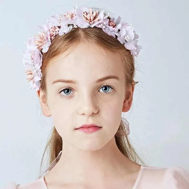 عصابة شعر على شكل زهرة للفتيات الحوريات . Flower Hairband for Girls Mermaid Hair Accessories
