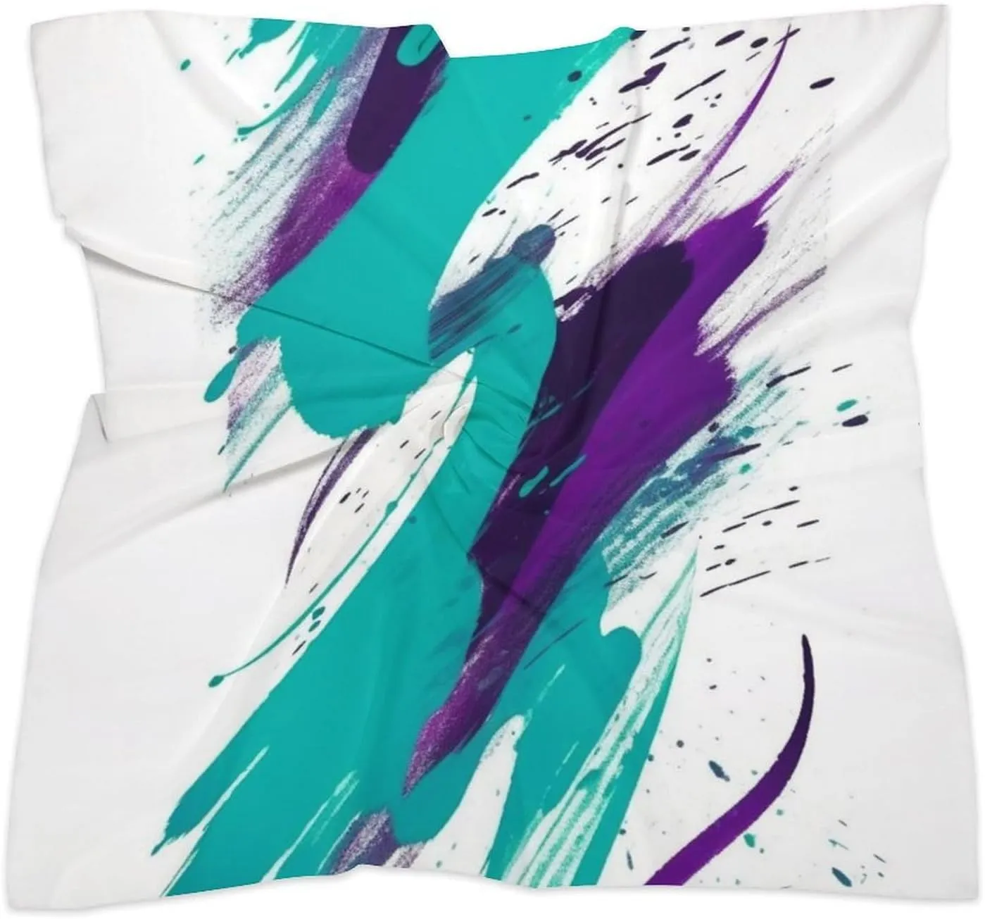 18" Silk Scarf Lightweight Satin 90's Cup Design Head Scarf Fashion Neck Head Scarves Headband Silk Scarves for Women Men Boho Hair Wrap Kerchief Hair Bandanas Square Neckerchief