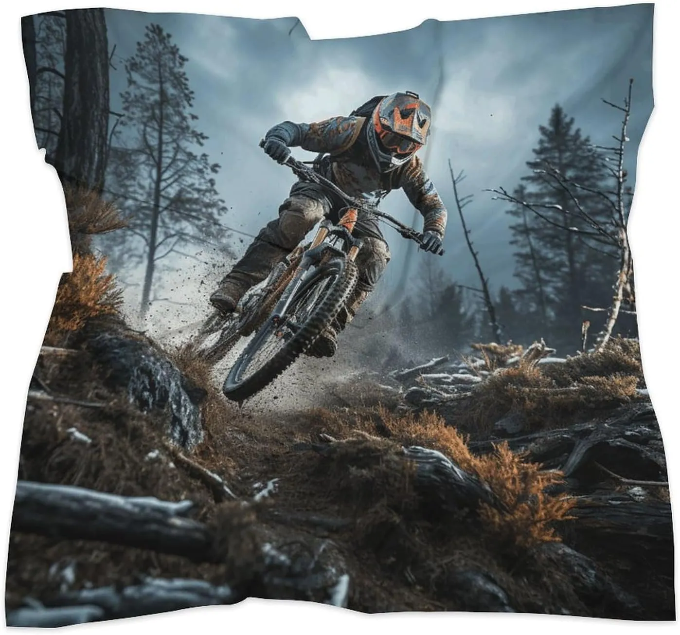 18" Silk Scarf Lightweight Satin Mountain Bike Tournament Head Scarf Fashion Neck Head Scarves Headband Silk Scarves for Women Men Boho Hair Wrap Kerchief Hair Bandanas Square Neckerchief