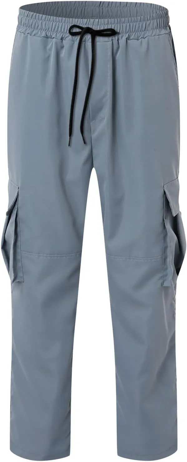 2023 Men Outdoor Cargo Pants Multi Pockets Lightweight Tactical Trousers Plus Size Classic Hiking Jogger Stylish Sweatpants