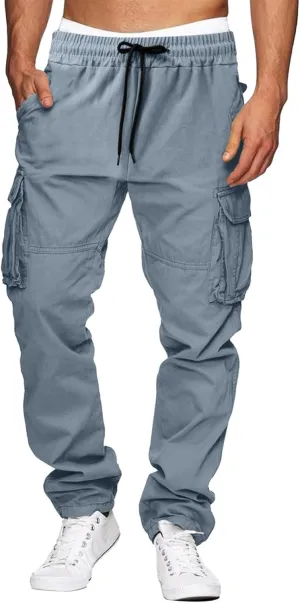 2023 Men Outdoor Cargo Pants Multi Pockets Lightweight Tactical Trousers Plus Size Classic Hiking Jogger Stylish Sweatpants