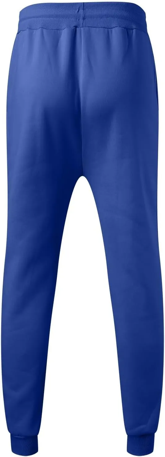 2023 Mens Heavyweight Fleece Sweatpants Workout Jogger Pants Elastic Waist Drawstring Baggy Cargo Pant Trousers with Pockets