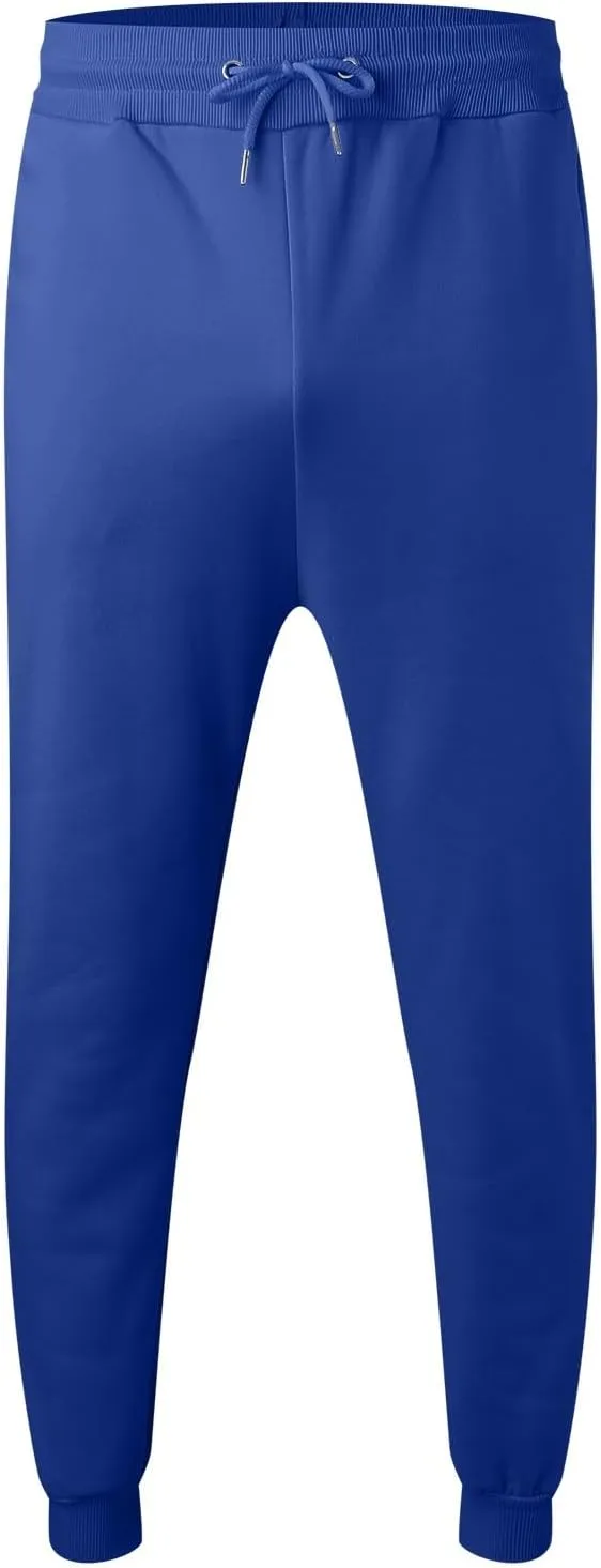 2023 Mens Heavyweight Fleece Sweatpants Workout Jogger Pants Elastic Waist Drawstring Baggy Cargo Pant Trousers with Pockets