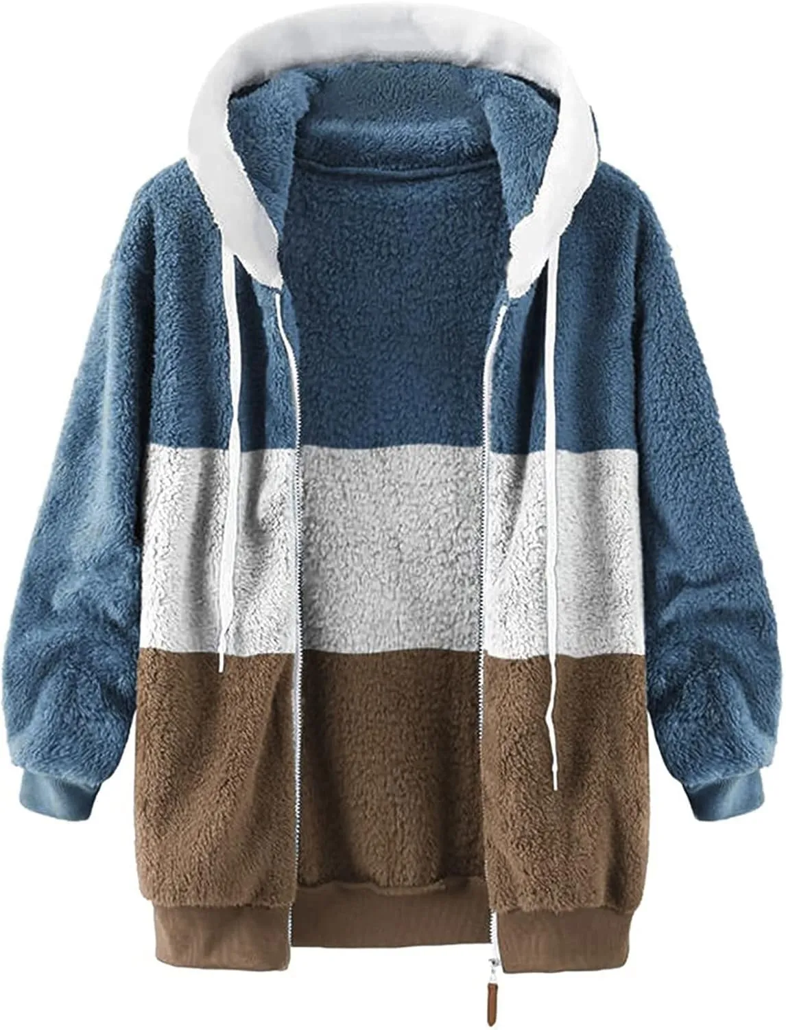 2023 Stylish Winter Coats For Women Zip Up Sherpa Jacket Women Wool Clothes For Women Fluffy Fleece Hoodies For Women