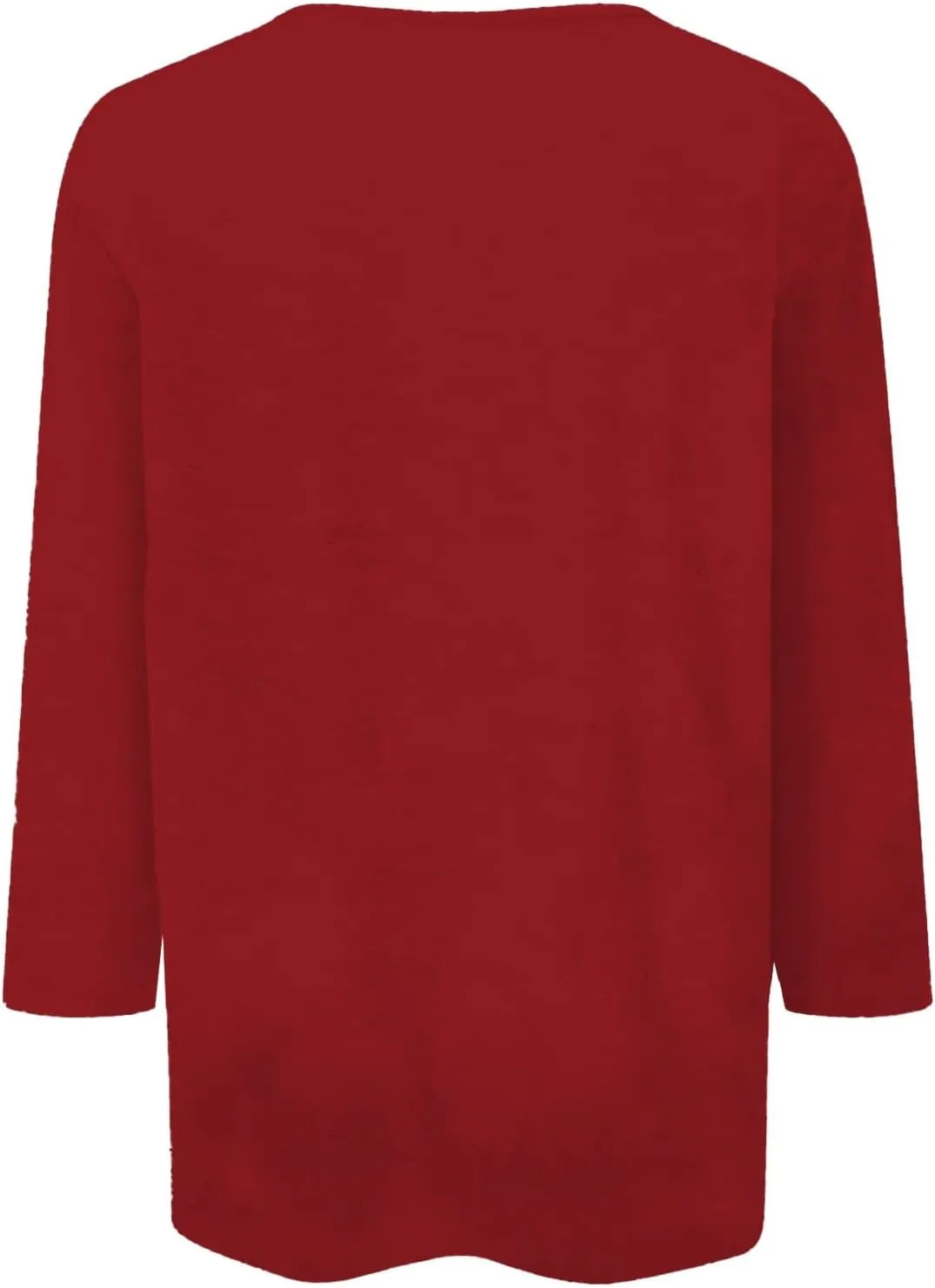 3/4 Length Sleeve Womens Tops Plus Size Button Up Summer Blouse Henley V Neck T Shirts Casual Dressy Tees
