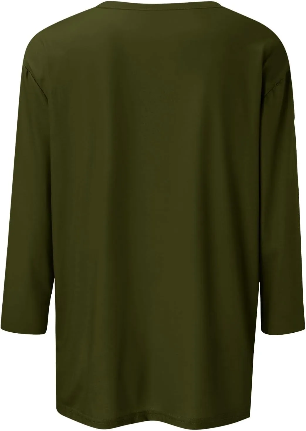 3/4 Length Sleeve Womens Tops Square Neck Casual Cute Shirts Three Quarter Length Dressy Blouses Workout Tunic Tops