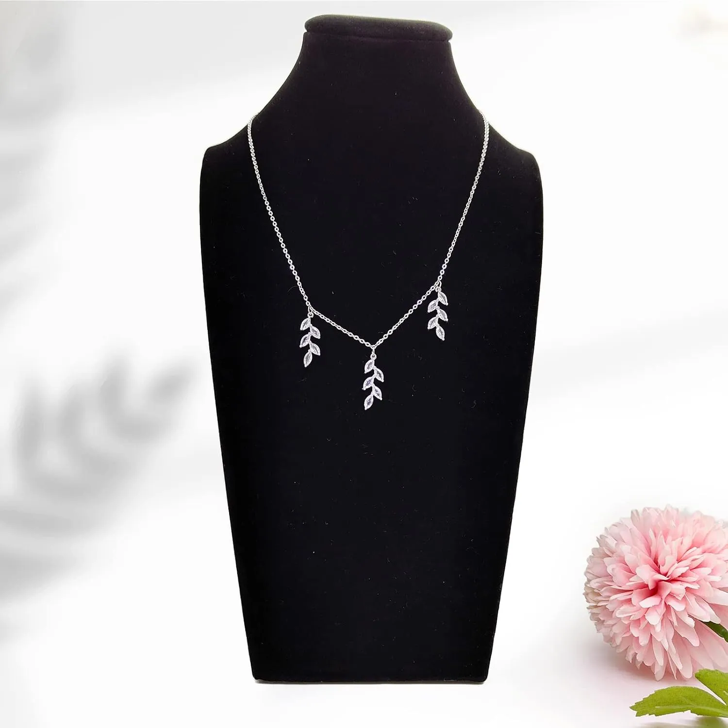 3UMeter Jewelry Sets for Women Necklace Earrings Bracelet Set White Gold Plated Jewelry Set with White AAA Cubic Zirconia for Women Wedding Jewelry for Bride Bridesmaid