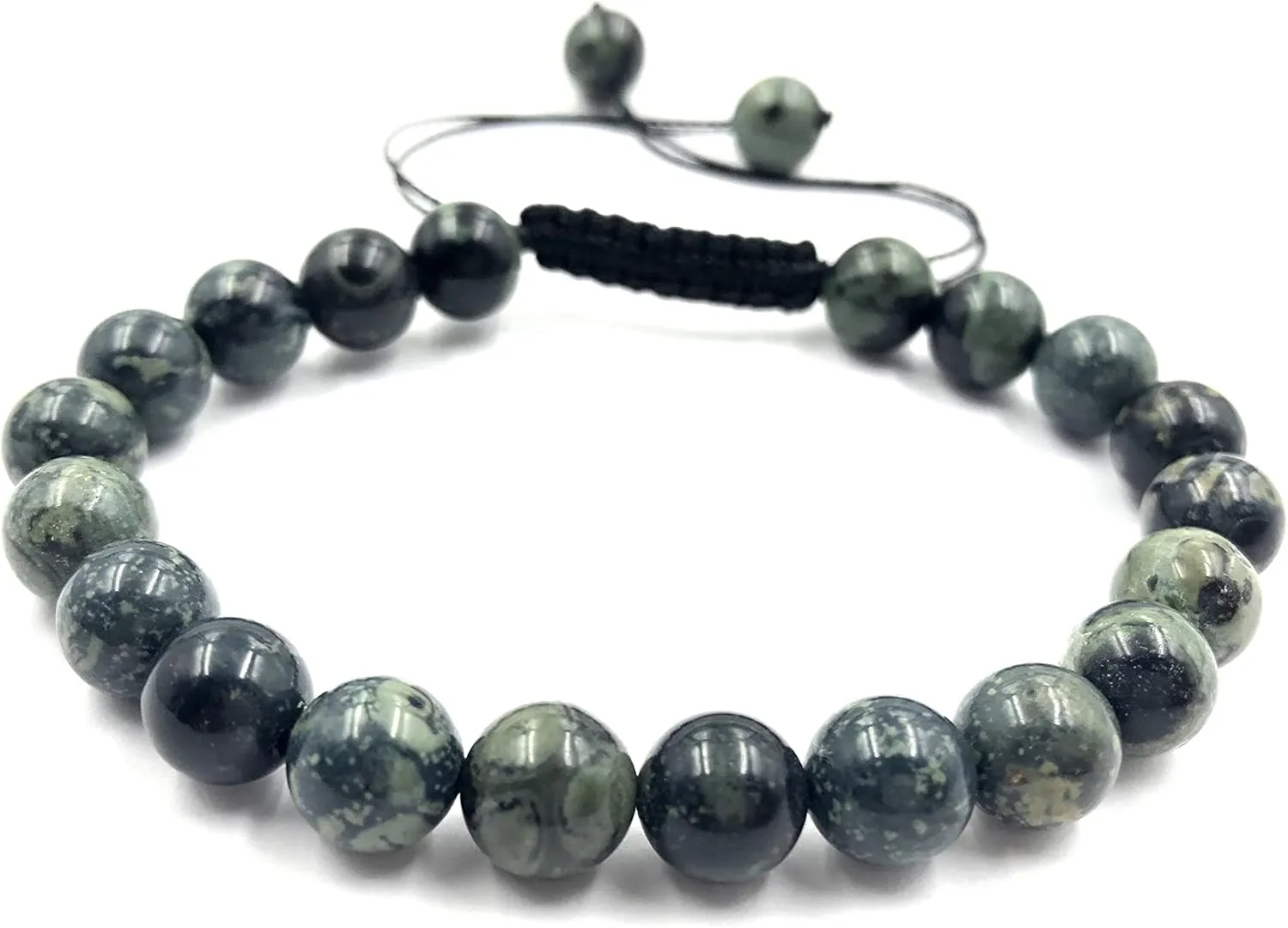 AAA KAMBABA JASPER Natural Healing Power Gemstone Crystal Beads Unisex Adjustable Macrame Bracelets 8mm