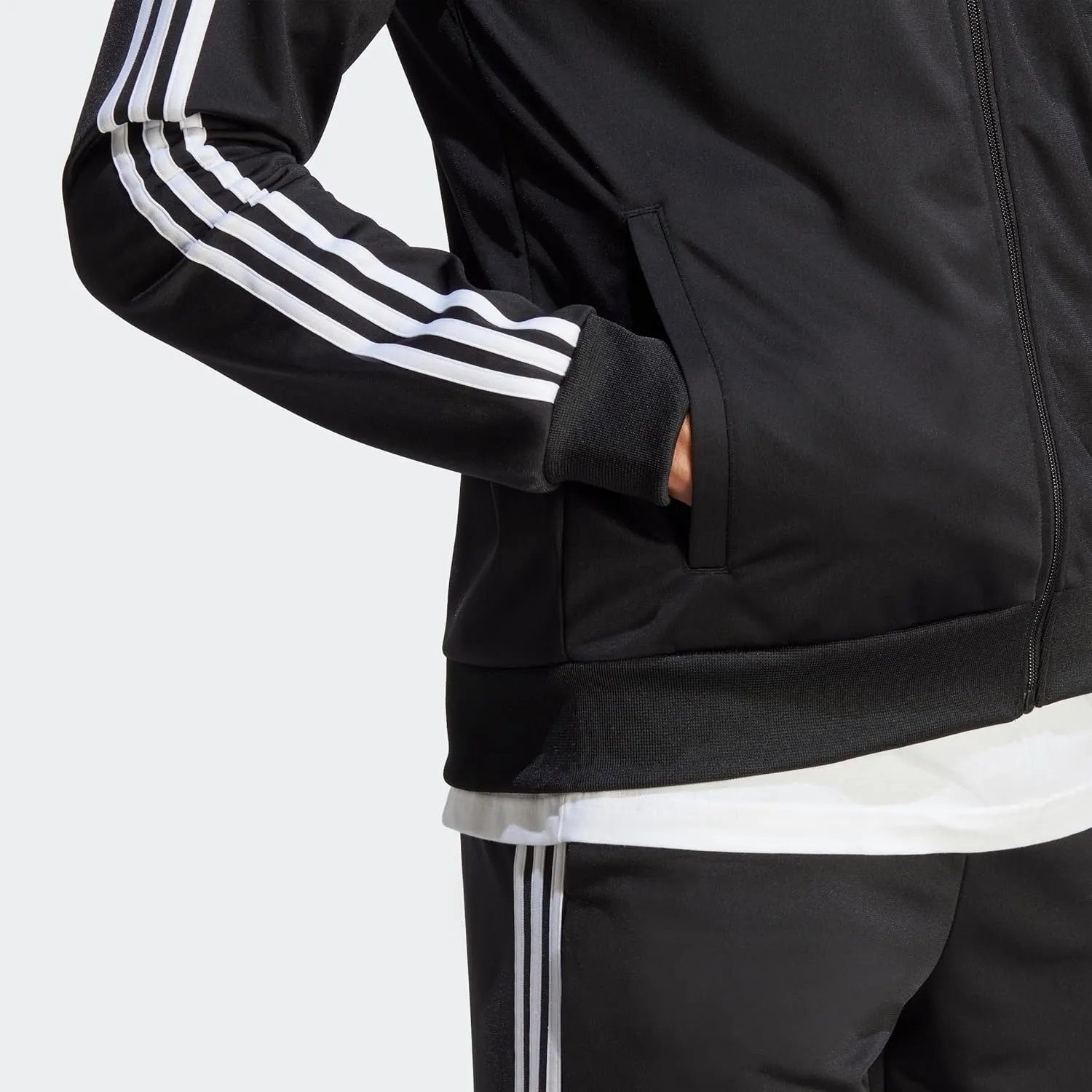 adidas Men's Size Basic 3-Stripes Tricot Track Suit