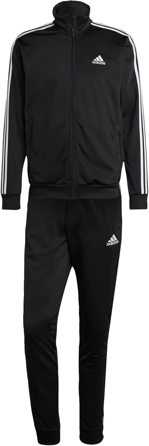 adidas Men's Size Basic 3-Stripes Tricot Track Suit