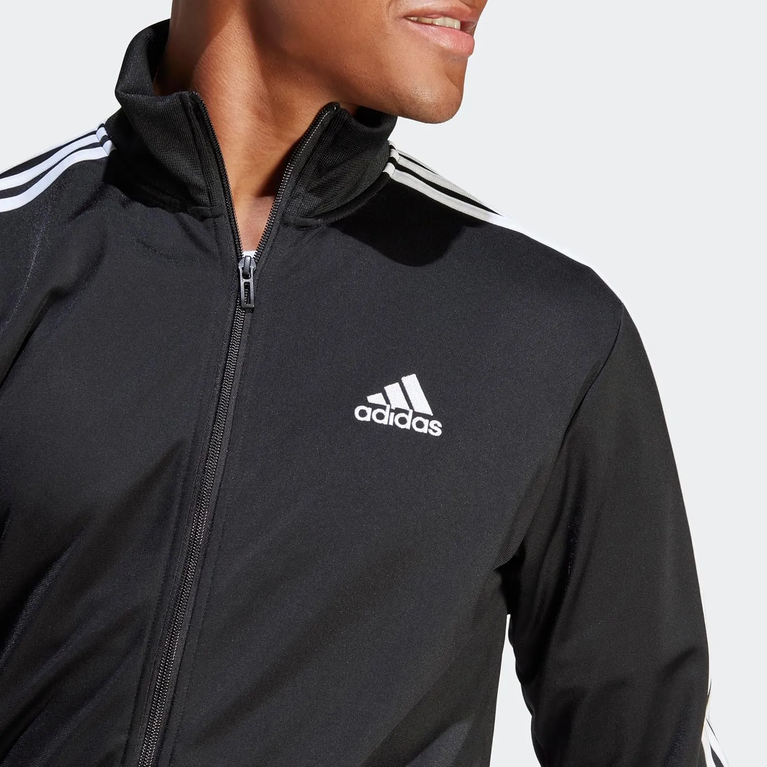 adidas Men's Size Basic 3-Stripes Tricot Track Suit