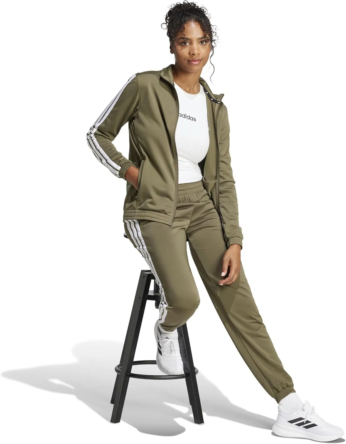 adidas Women's Tricot 3-Stripes Track Top