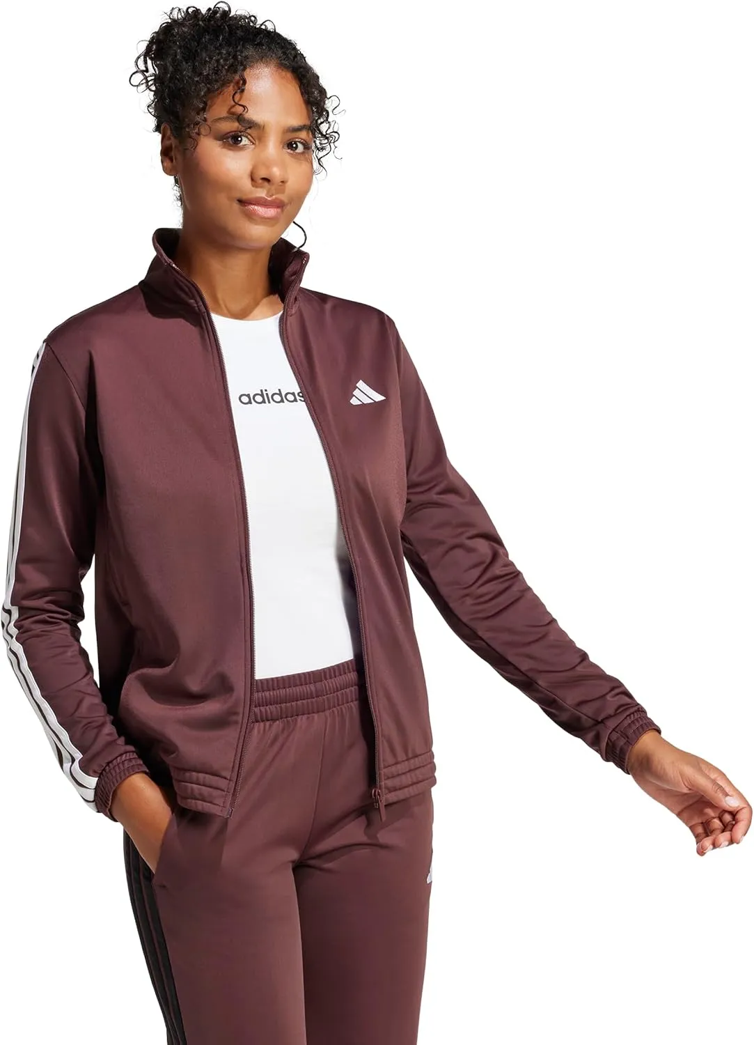 adidas Women's Tricot 3-Stripes Track Top