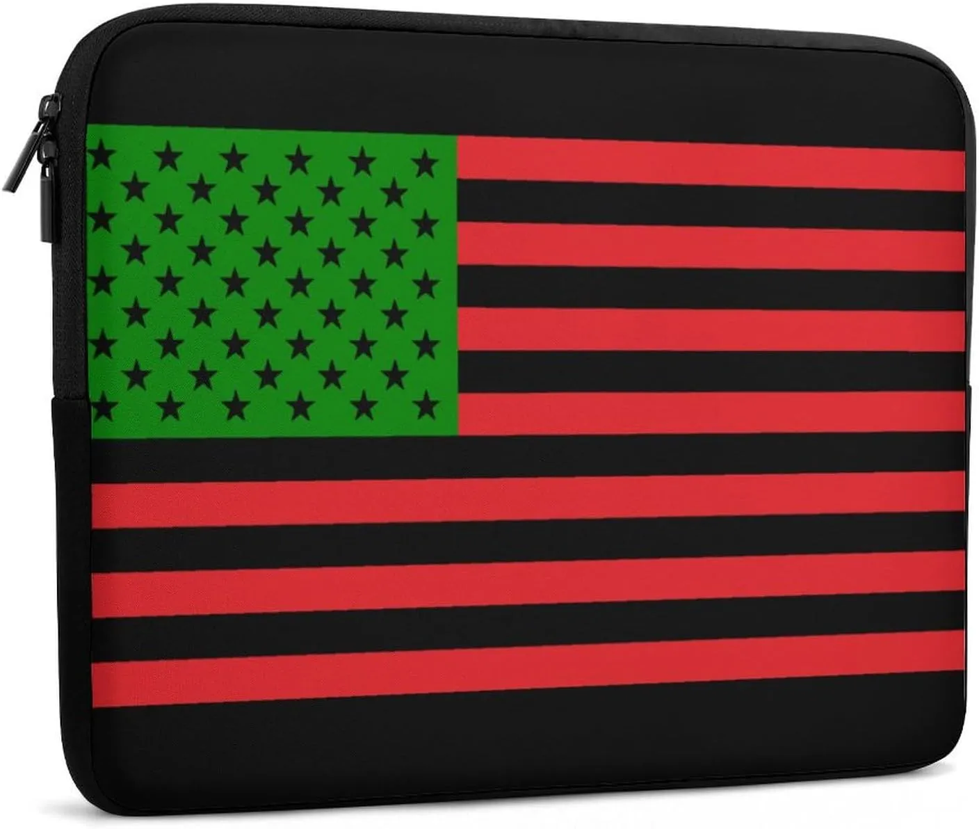 African USA Flag Personalized Laptop Bag Business Casual Laptop Case Slim Computer Bag Briefcase