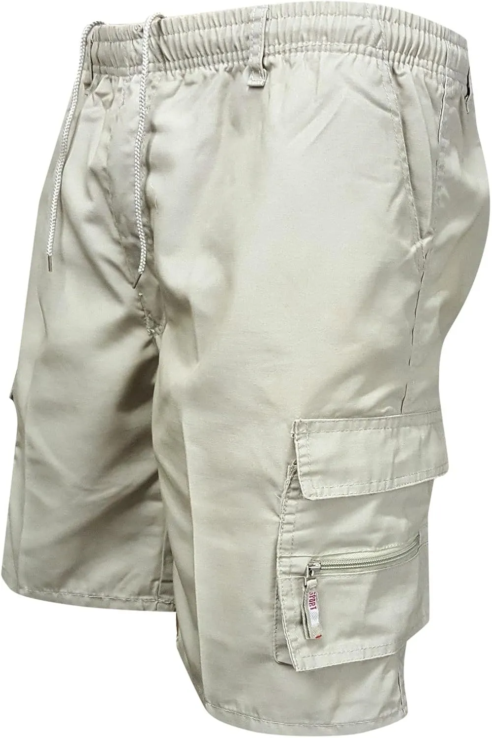 Alalaso Men's Cargo Shorts Cotton Drawstring Summer Stretch Relaxed Fit with 6 Pockets Mens Work Short