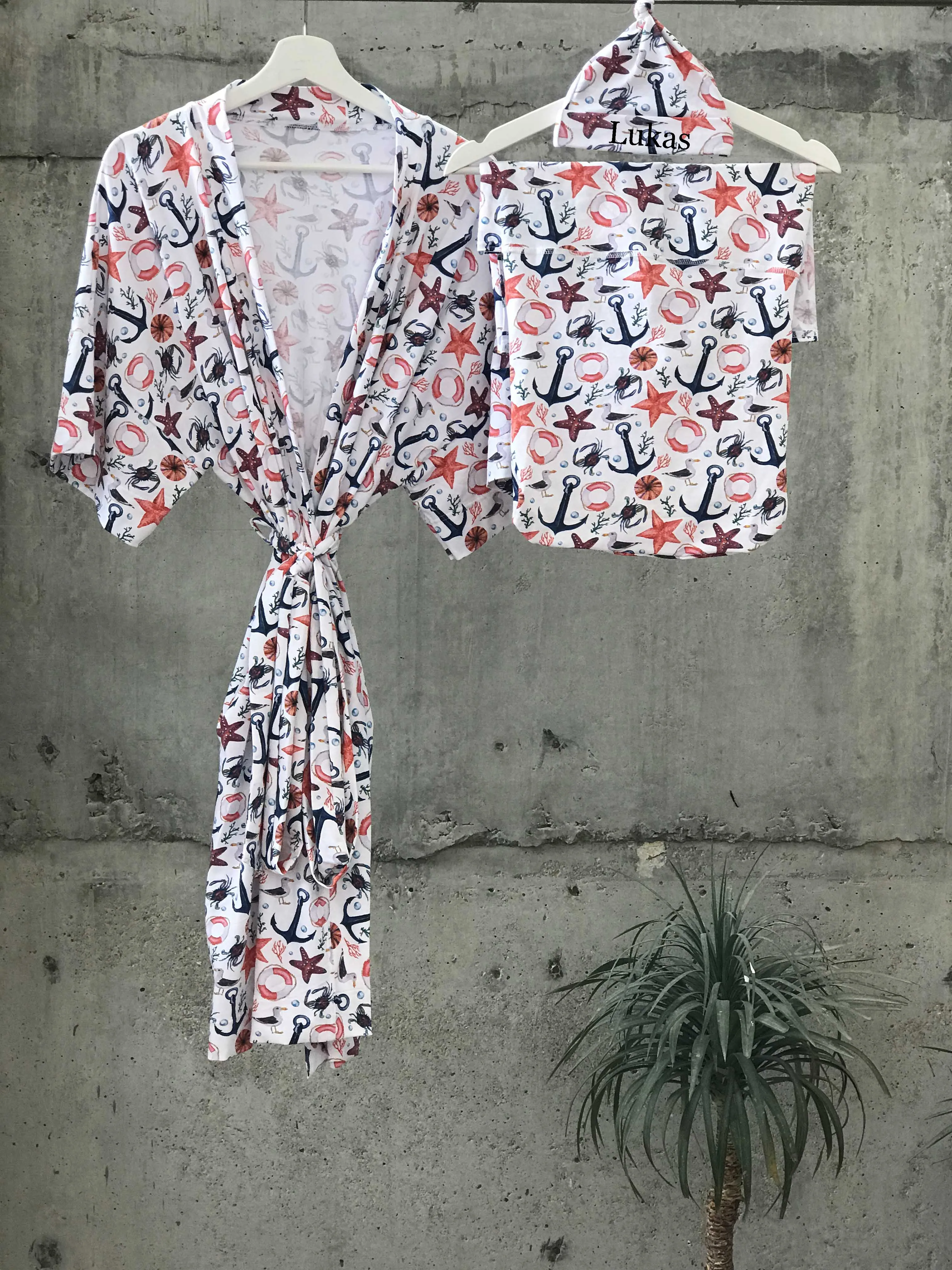 Anchor Sea Fish Maternity Family set