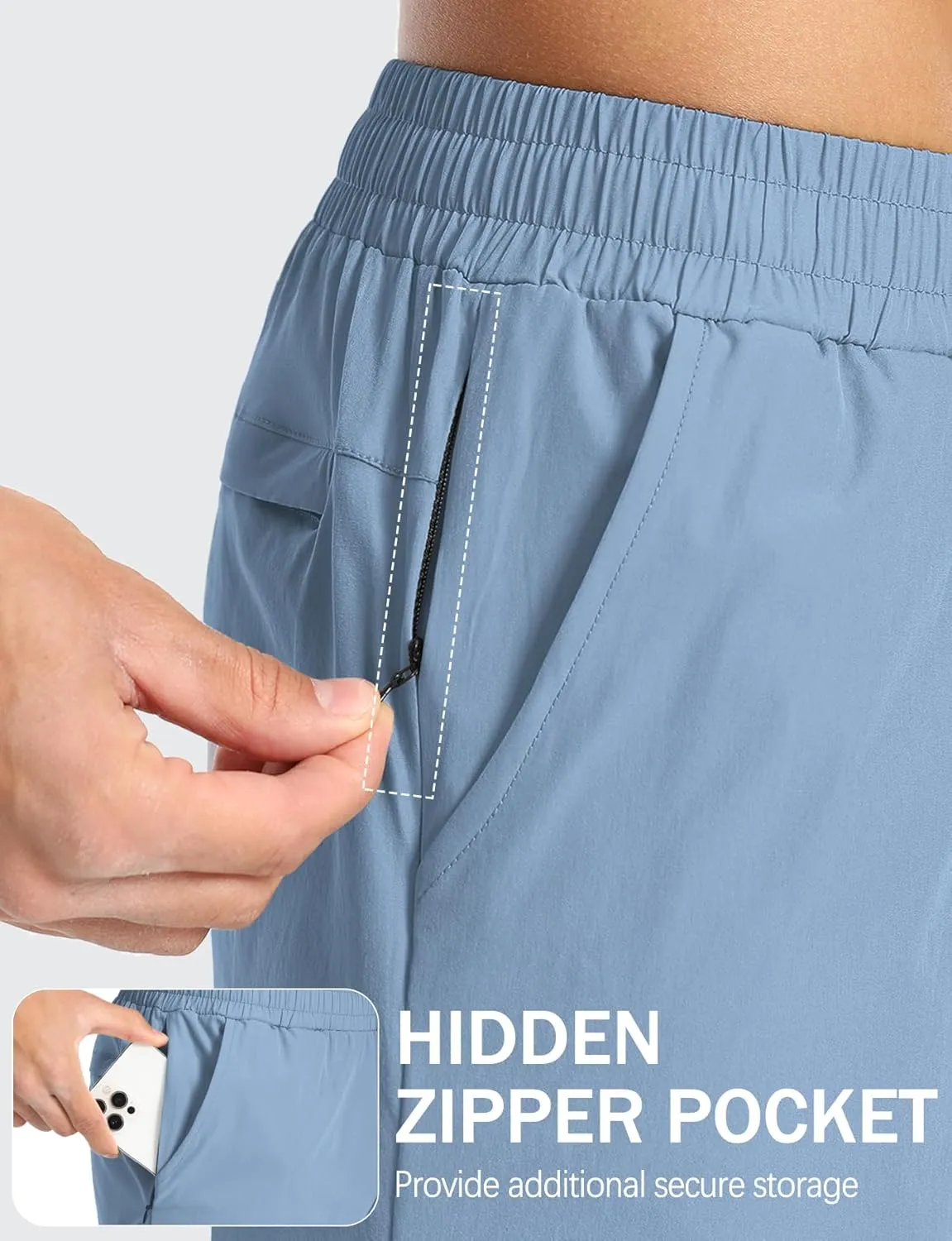 Aolesy Mens Athletic Shorts 7 Quick Dry Gym Running Shorts with Zipper Pockets Lightweight Workout Shorts