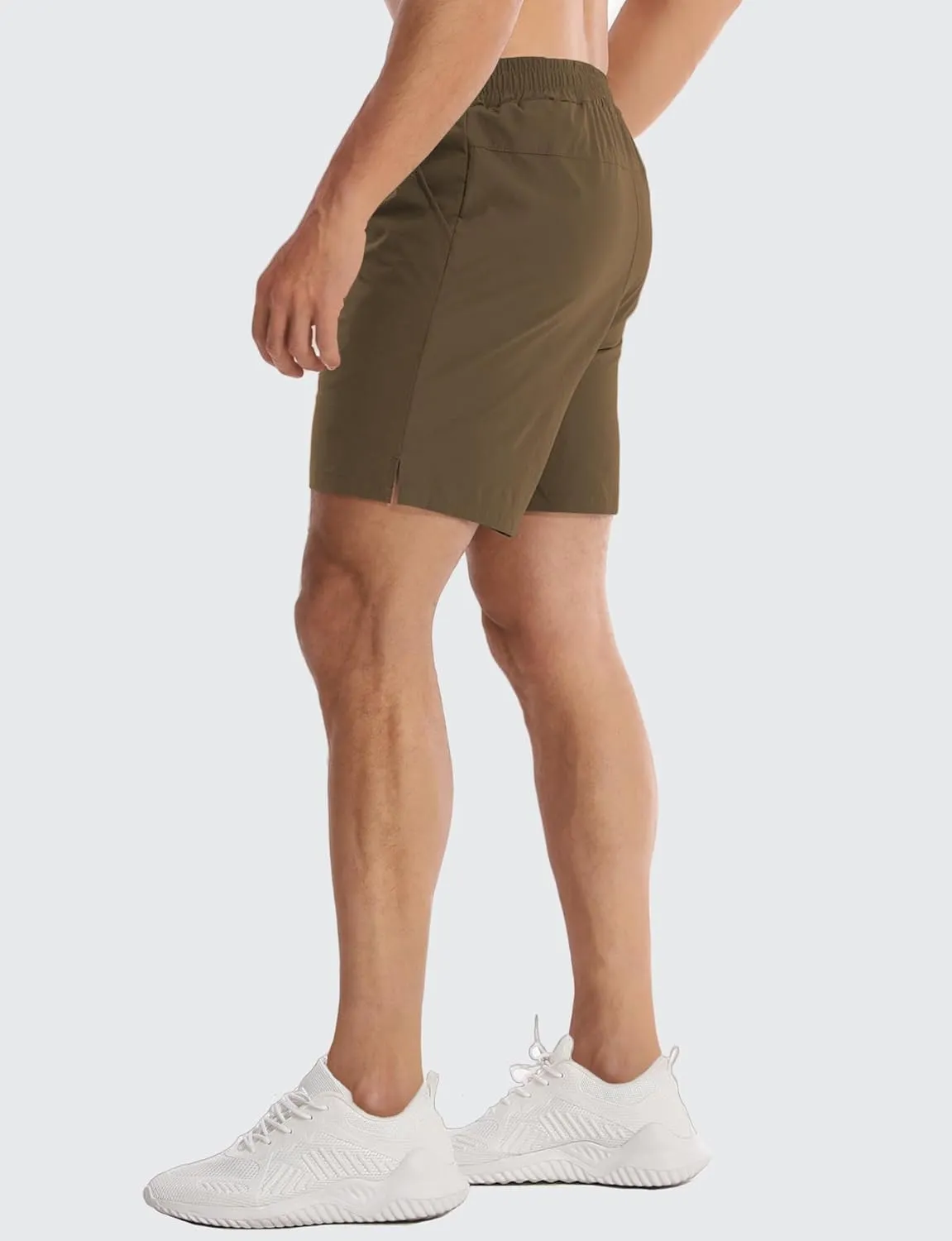 Aolesy Mens Athletic Shorts 7 Quick Dry Gym Running Shorts with Zipper Pockets Lightweight Workout Shorts