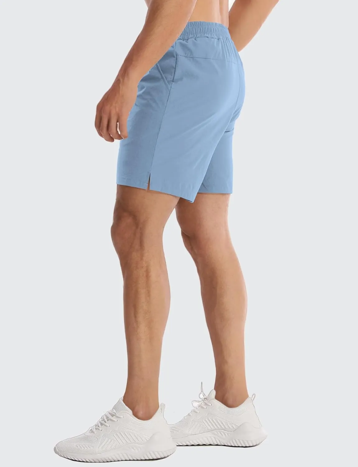Aolesy Mens Athletic Shorts 7 Quick Dry Gym Running Shorts with Zipper Pockets Lightweight Workout Shorts
