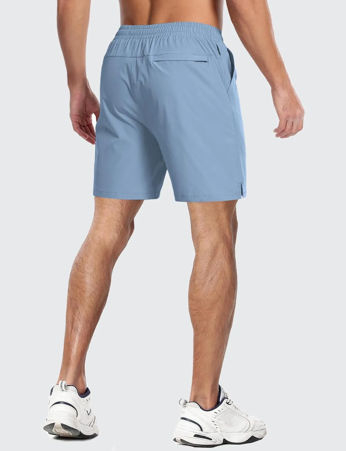 Aolesy Mens Athletic Shorts 7 Quick Dry Gym Running Shorts with Zipper Pockets Lightweight Workout Shorts