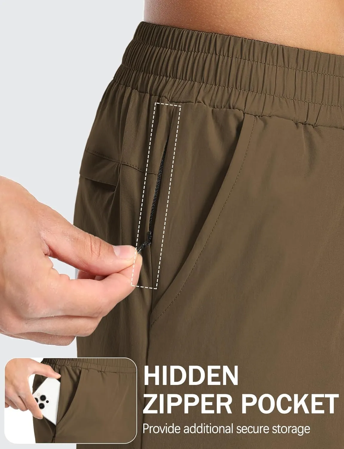 Aolesy Mens Athletic Shorts 7 Quick Dry Gym Running Shorts with Zipper Pockets Lightweight Workout Shorts