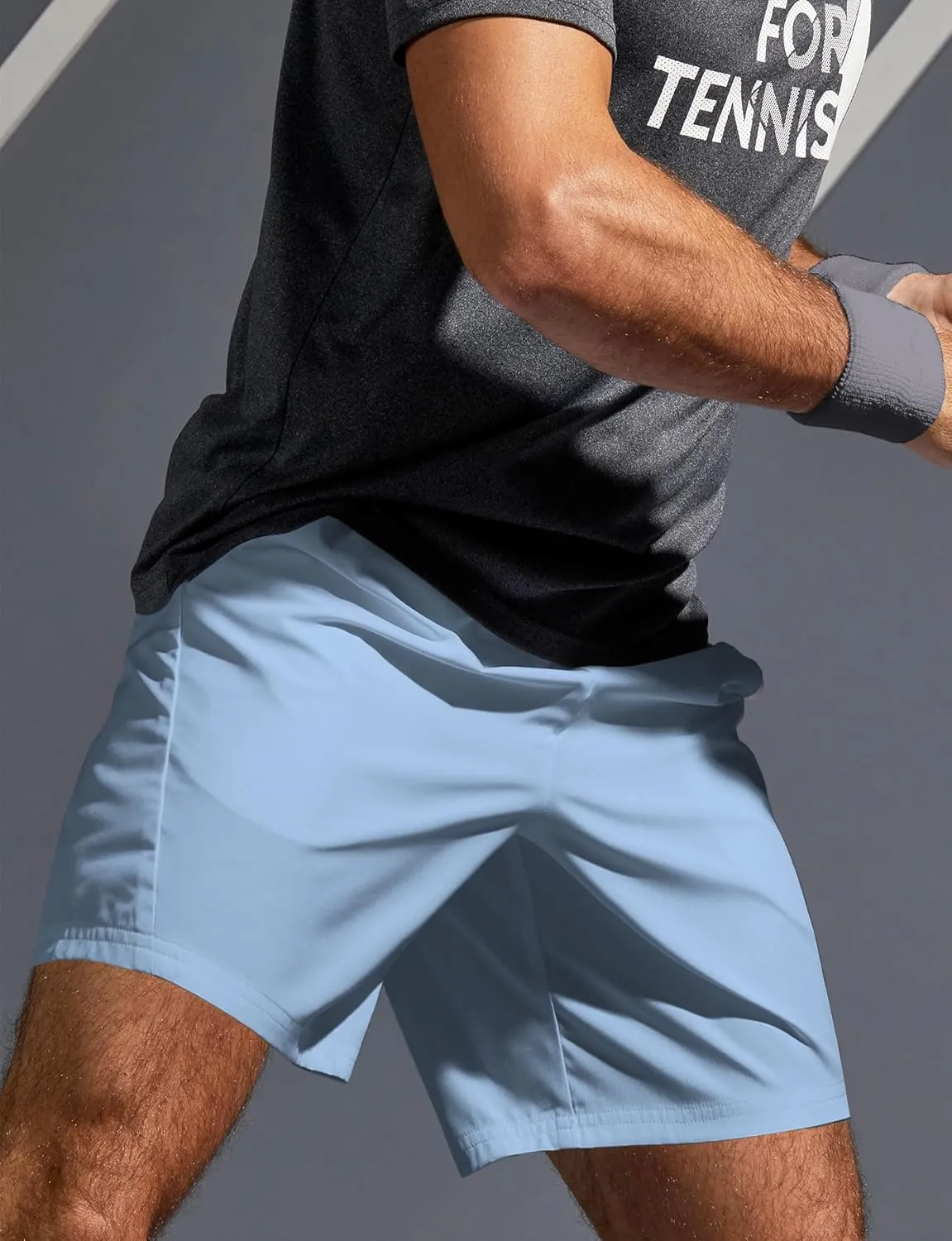 Aolesy Mens Athletic Shorts 7 Quick Dry Gym Running Shorts with Zipper Pockets Lightweight Workout Shorts
