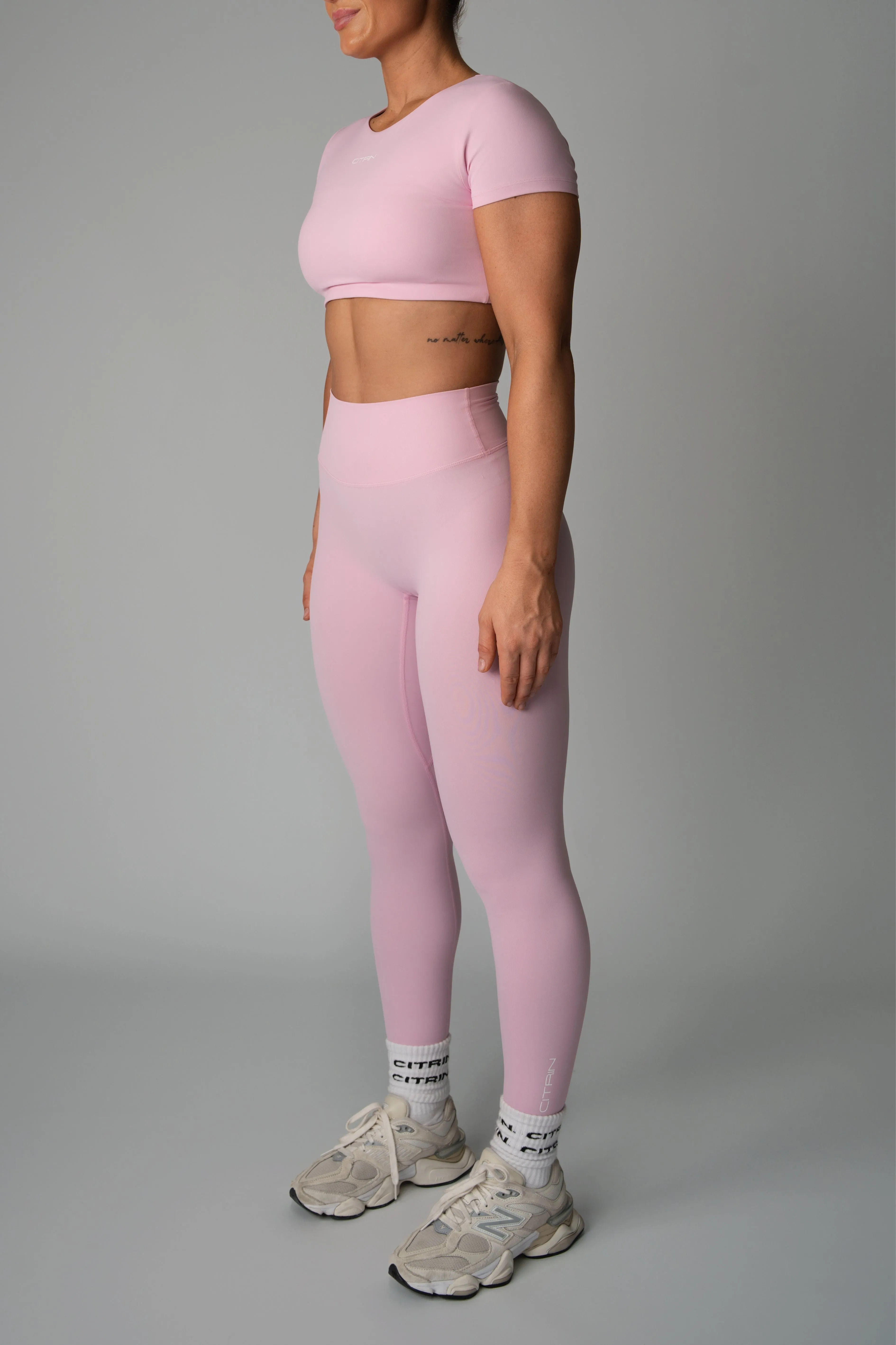 AURA FULL LENGTH LEGGINGS - SOFT PINK