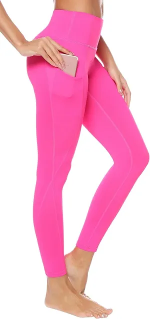 Auu High Waisted Leggings with Pockets Workout Leggings for Women Stretch Yoga Pants Buttery Soft