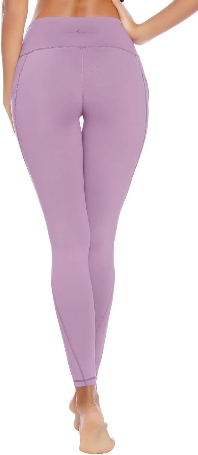 Auu High Waisted Leggings with Pockets Workout Leggings for Women Stretch Yoga Pants Buttery Soft