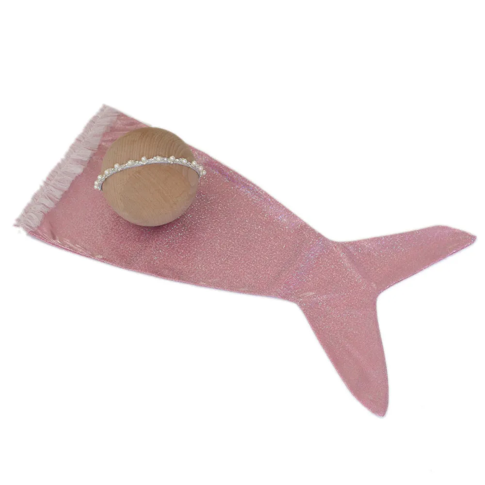 Babymoon Mermaid with Hairband Baby Photography Costume -Pink