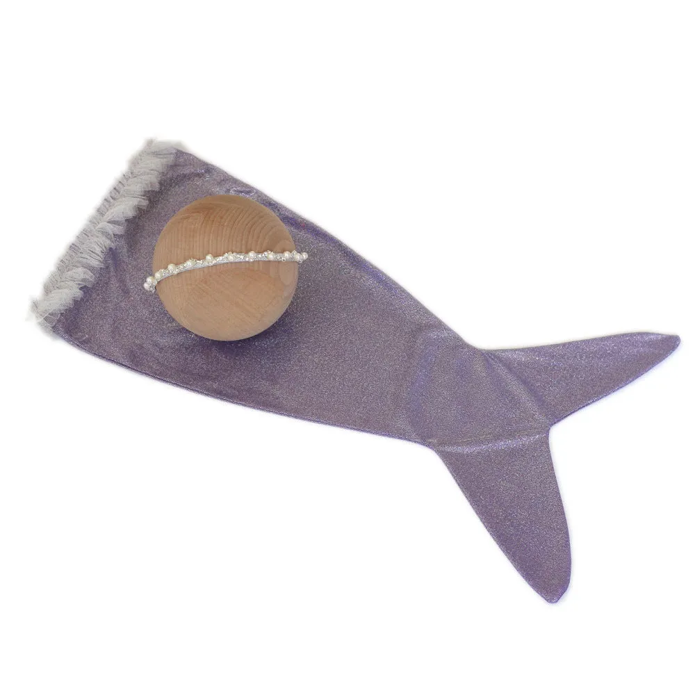 Babymoon Mermaid with Hairband Baby Photography Costume -Purple