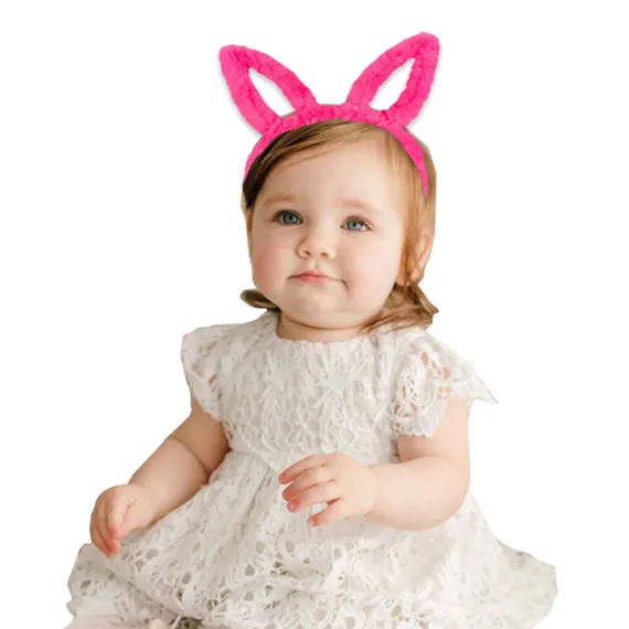 Babymoon Plush Ears Baby Girl’s Headband | Hair Accessories | Pink