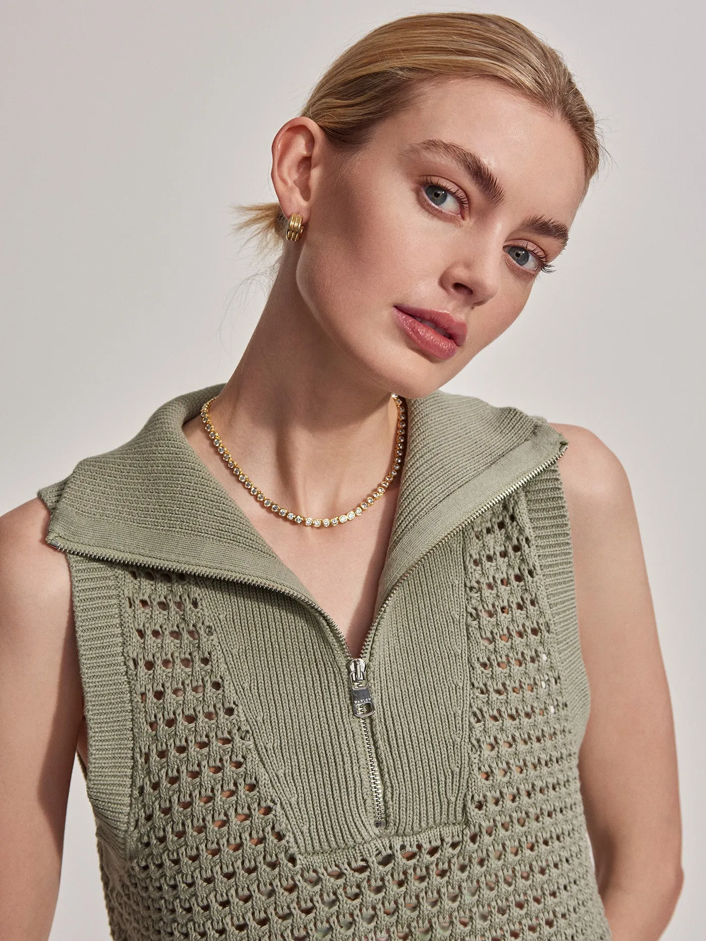 Bains Half Zip Tank