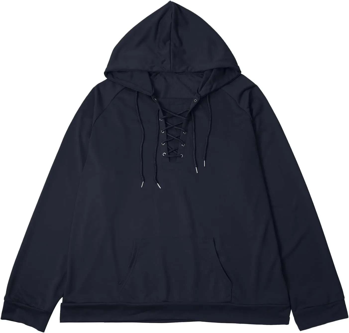 Big And Tall Men's Blue Cotton/Polyester Classic Hooded Sweatshirt