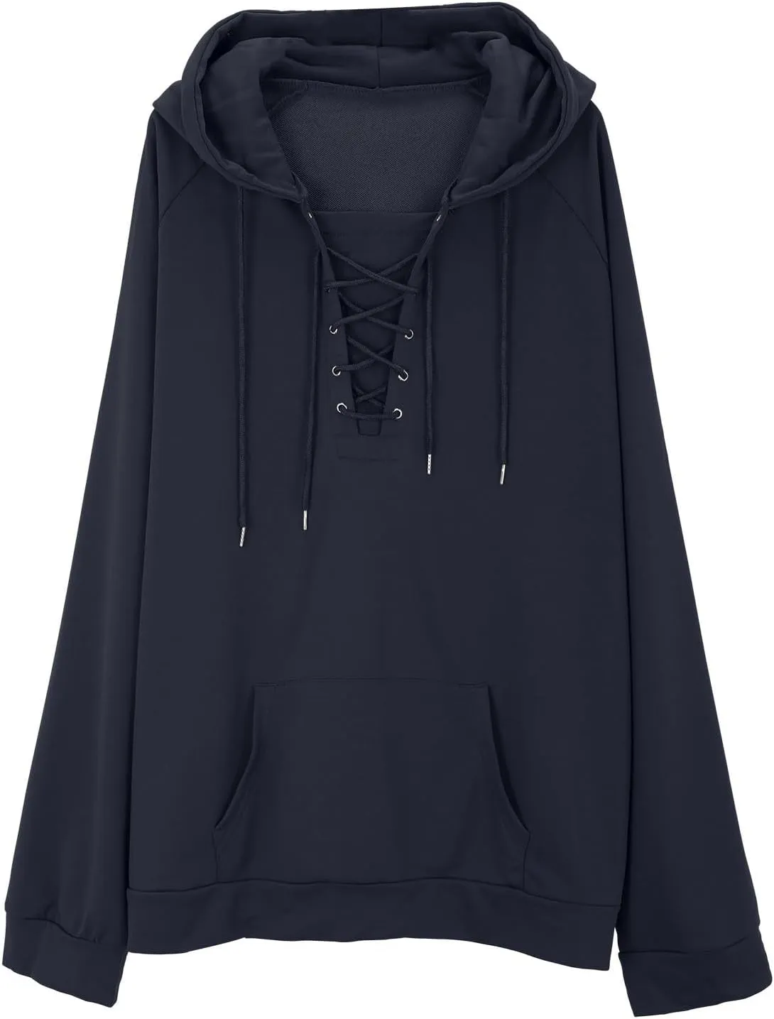 Big And Tall Men's Blue Cotton/Polyester Classic Hooded Sweatshirt