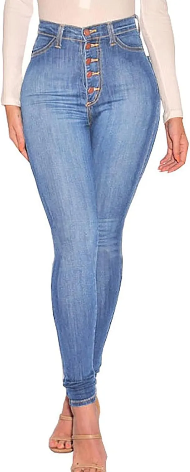 BISUAL Womens High Waisted Butt Lifting Jeans Distressed Stretch Skinny Sexy Colombian Jeans for Women
