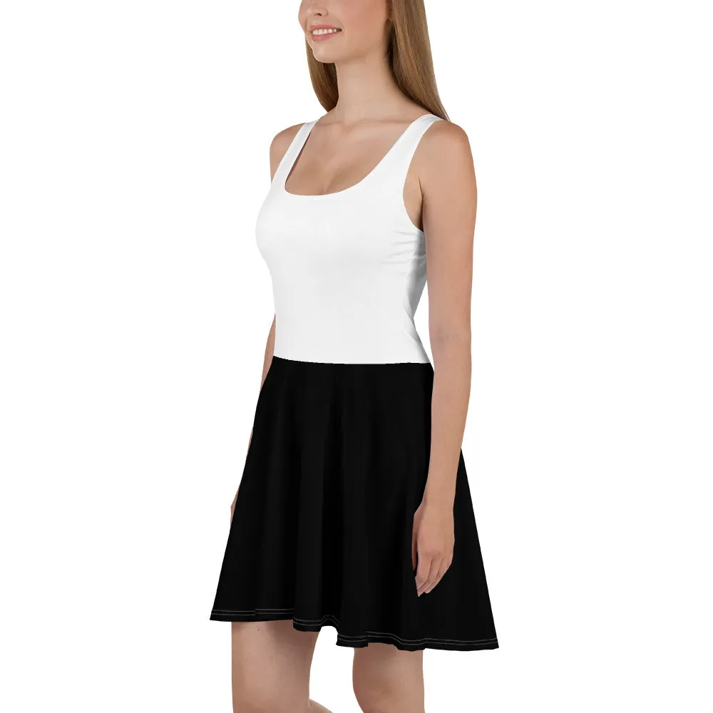 Black and White Skater Dress