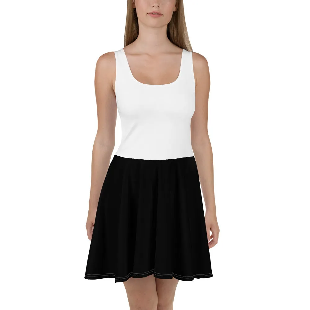 Black and White Skater Dress