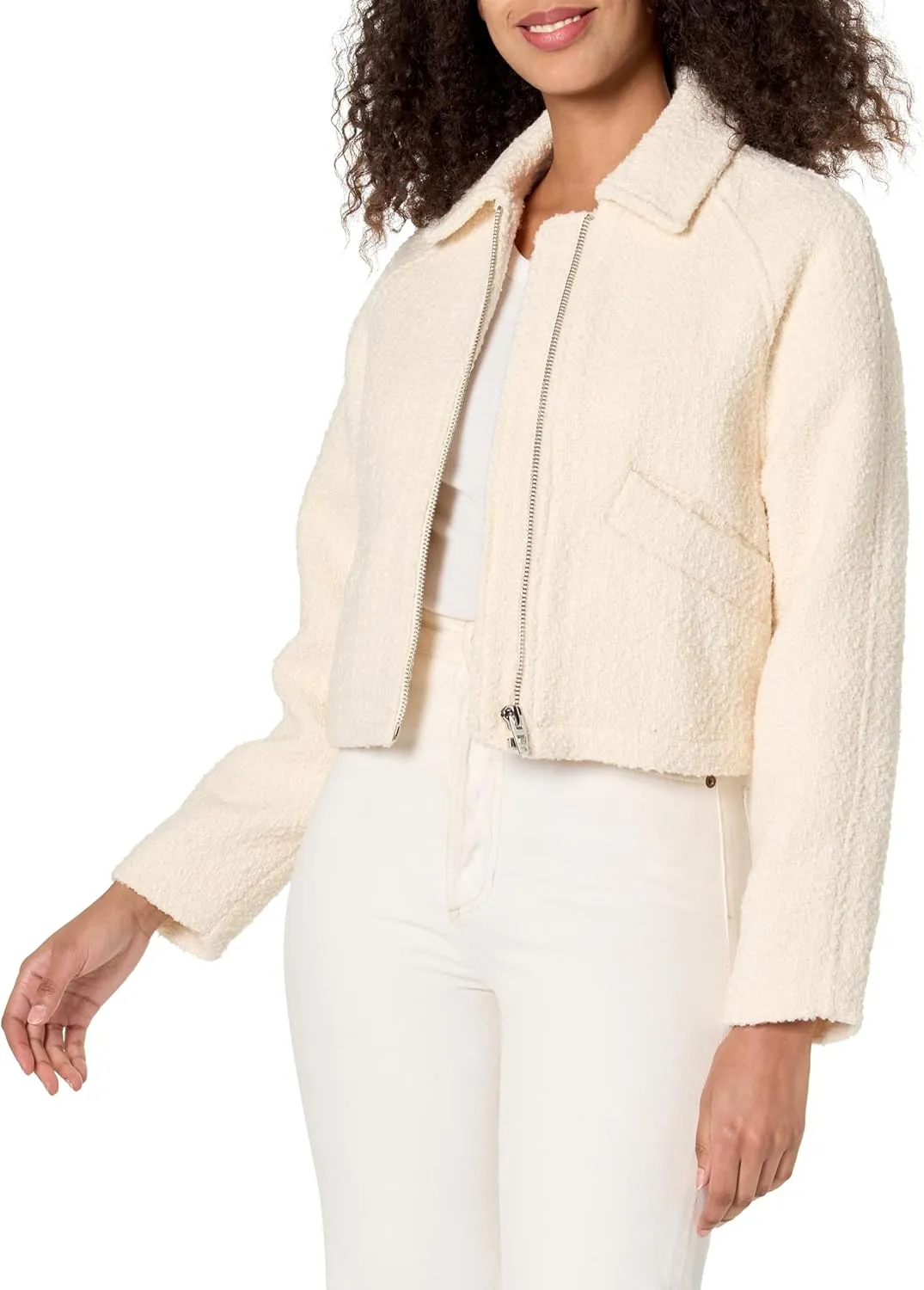 [BLANKNYC] Womens Women's Tweed Cropped Jacket