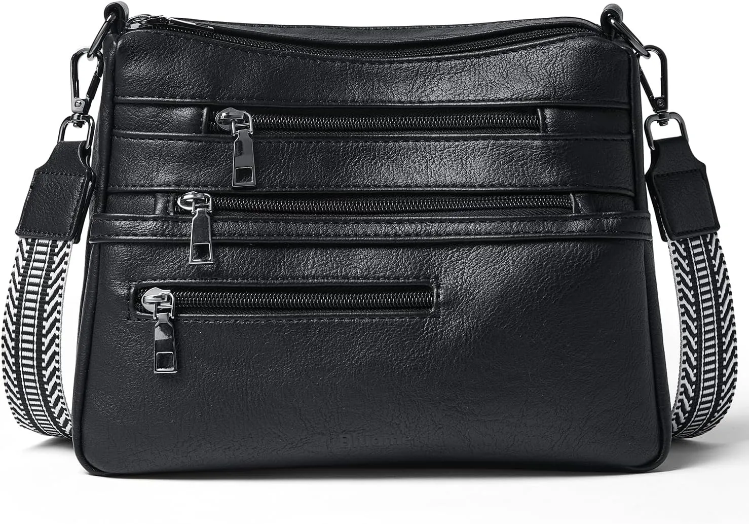 Bluome Crossbody Purses for Women, Vegan Leather Shoulder Bag Handbags Medium Hobo Bag with Guitar Strap