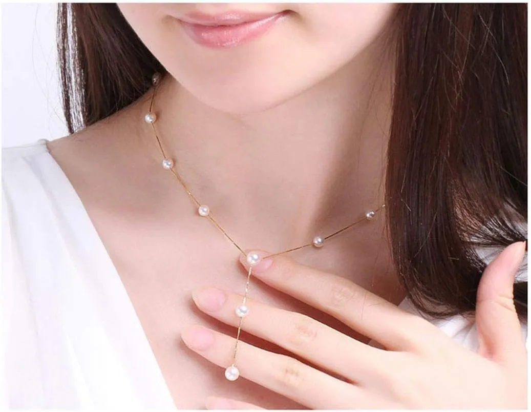 Bridal Necklace Earring And Bracelet Set Faux Pearl Jewelry Set for Women Wedding Bridal Jewelry
