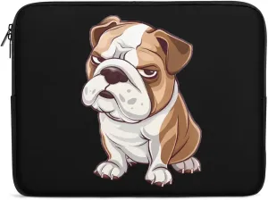 Bull Dog Fuck You Personalized Laptop Bag Business Casual Laptop Cases Slim Computer Bag Briefcase