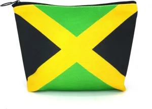 Canvas Makeup Bag Travel Toiletry Bag Makeup Bag for Women Girls Jamaica Flag Reggae(Jamaican)
