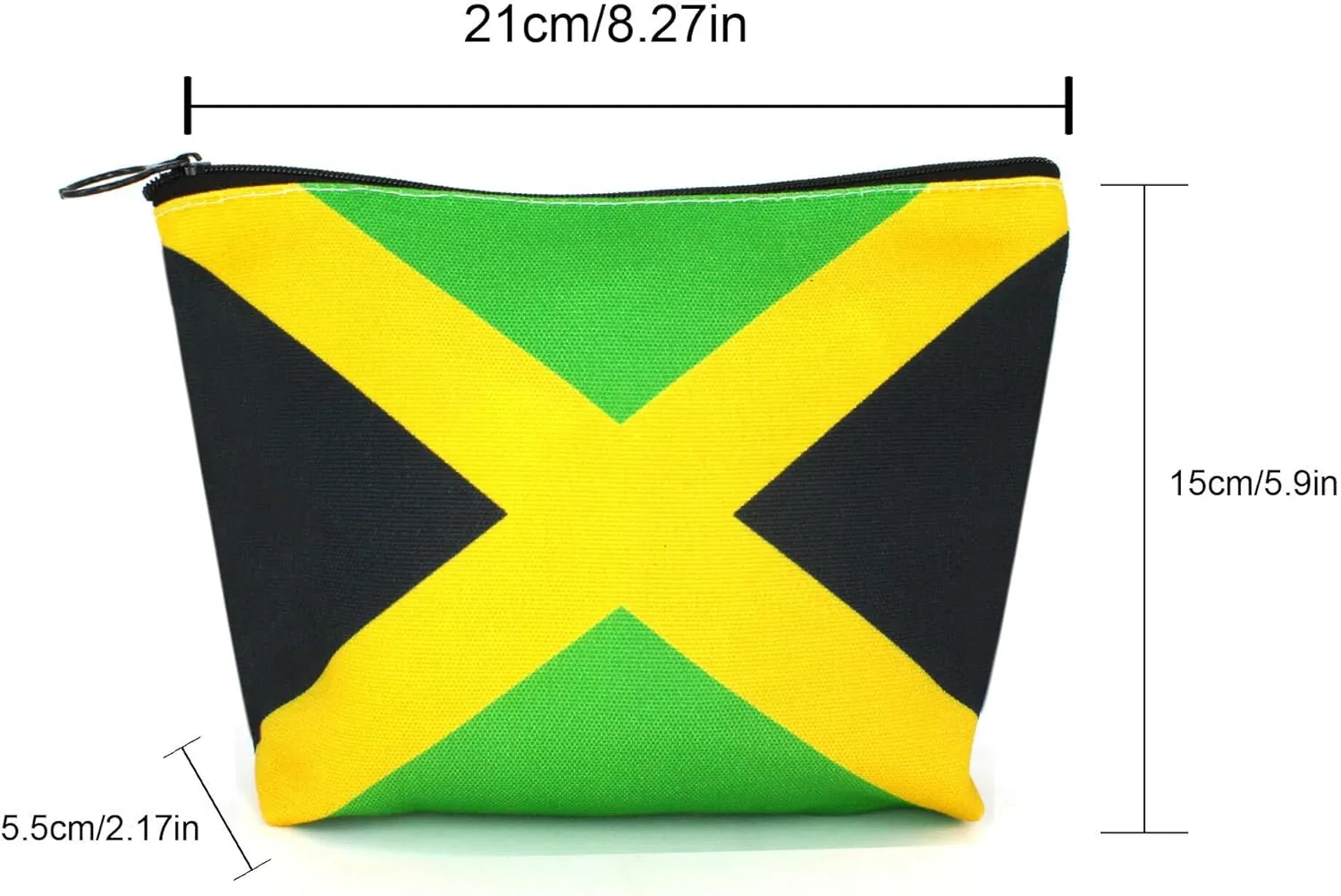 Canvas Makeup Bag Travel Toiletry Bag Makeup Bag for Women Girls Jamaica Flag Reggae(Jamaican)