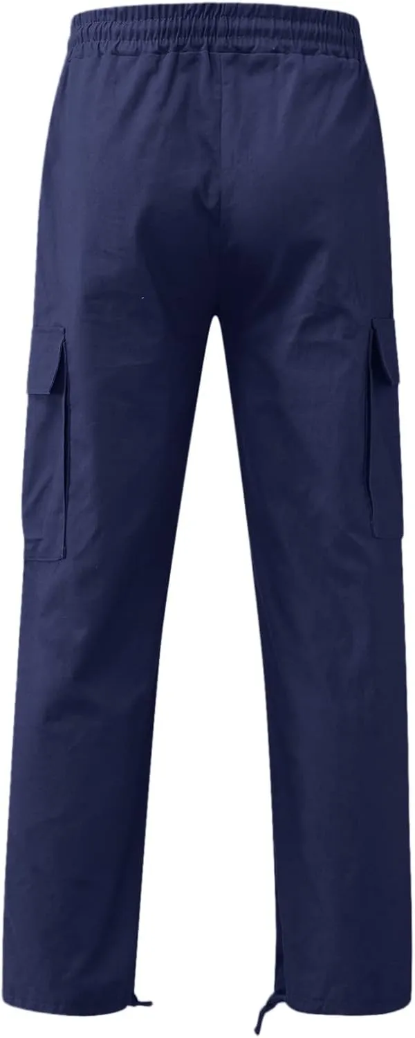 Cargo Pants for Men Baggy Casual Wild Work Joggers Athletic Pants Hiking Trousers Outdoor Wearing Track Pants with Pockets