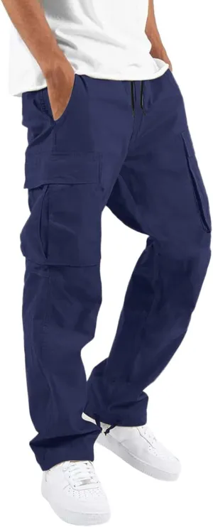 Cargo Pants for Men Baggy Casual Wild Work Joggers Athletic Pants Hiking Trousers Outdoor Wearing Track Pants with Pockets