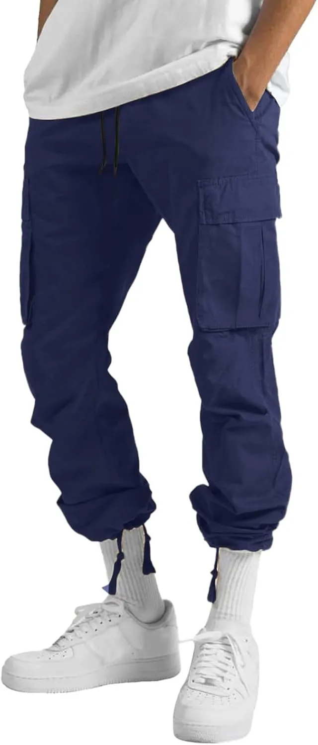 Cargo Pants for Men Baggy Casual Wild Work Joggers Athletic Pants Hiking Trousers Outdoor Wearing Track Pants with Pockets
