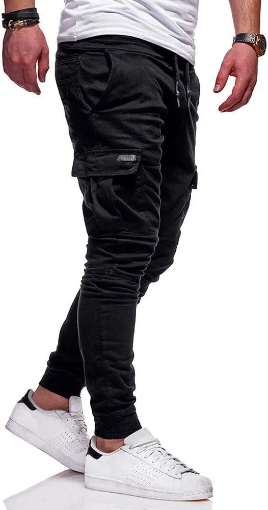 Cargo Pants for Men Big and Tall Baggy Pants with Zipper Pockets Man's Lightweight Hiking Ripstop Cargo Pants Regular